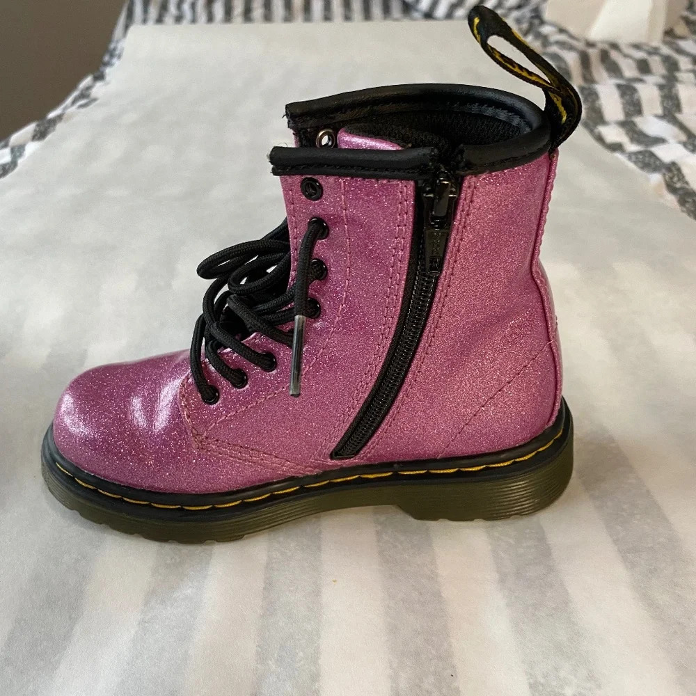 Dr martens coated glitter girls  boots - Picture 2 of 7